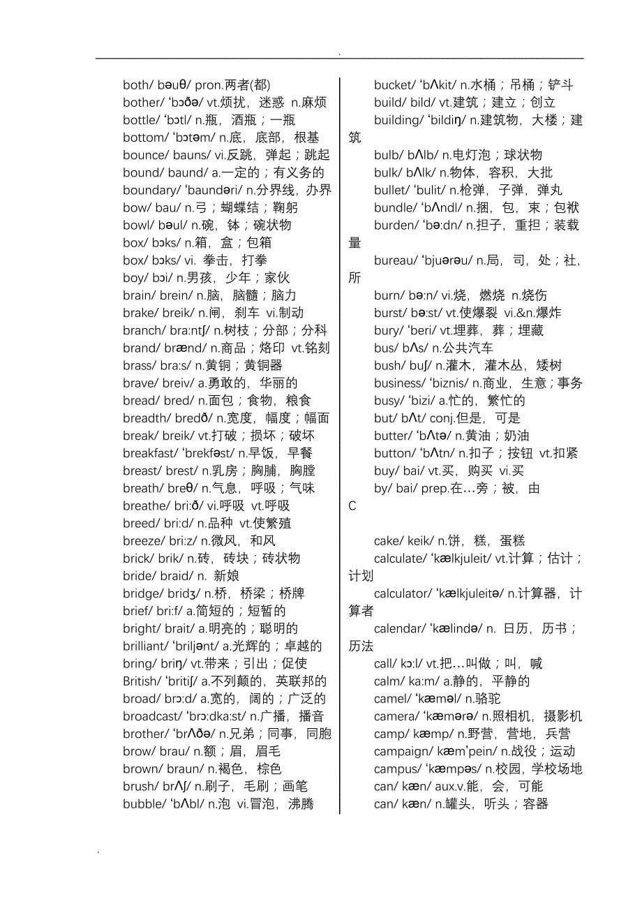 英语四级单词大全59页_第5页