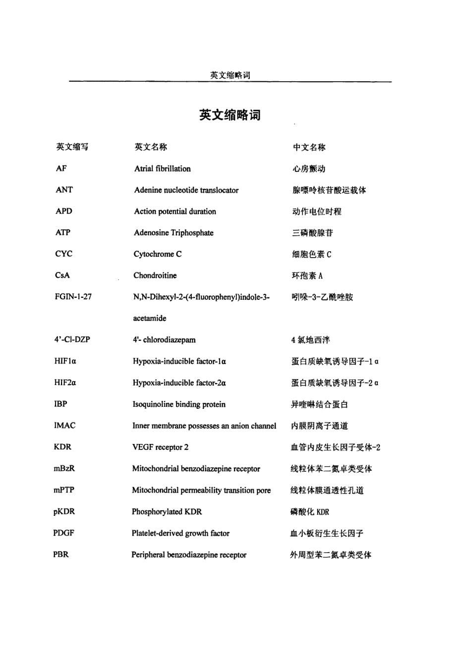 线粒体苯二氮卓类受体在防治缺血性房颤中的作用_第5页