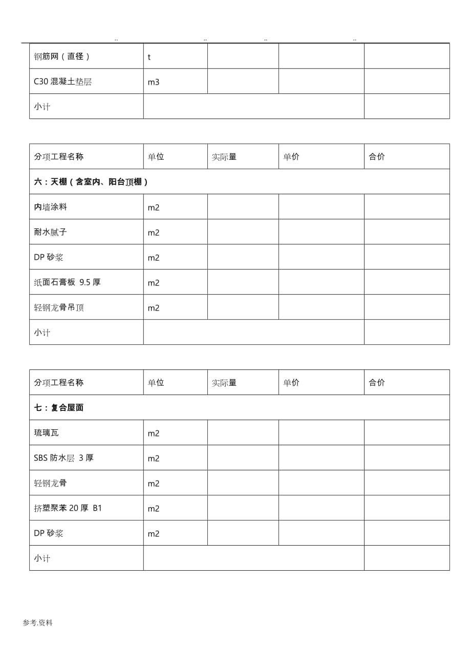 我国农村自建别墅全套图纸和预算表_第3页