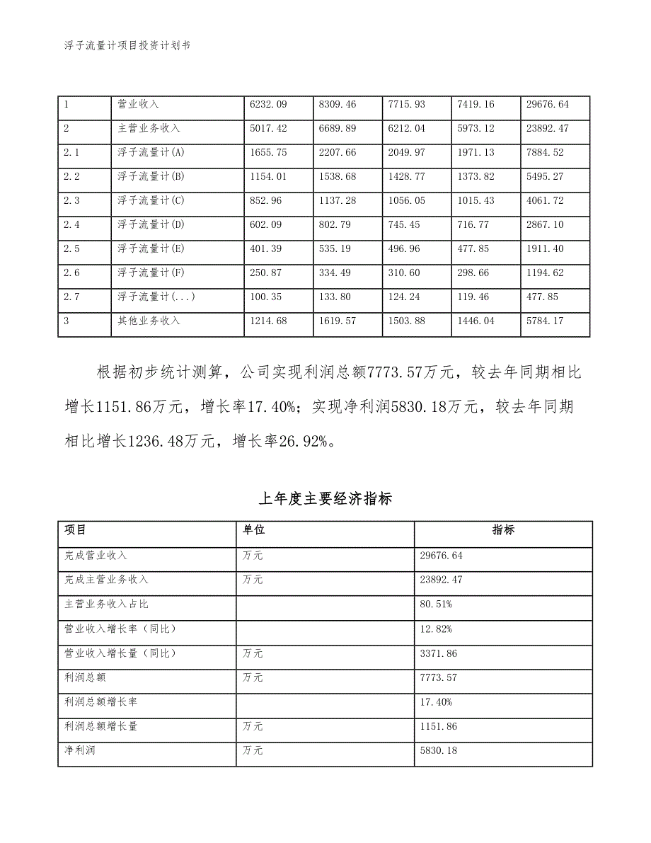 浮子流量计项目投资计划书（参考模板及重点分析）_第3页