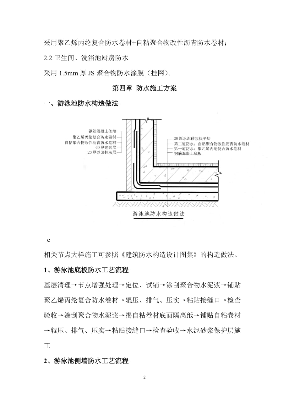 防水施工方案(苏州中心广场项目de地块裙房三楼精装修工程)_第2页