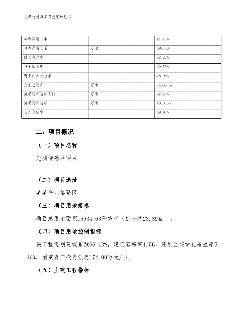 光栅传感器项目投资计划书（参考模板及重点分析）_第4页