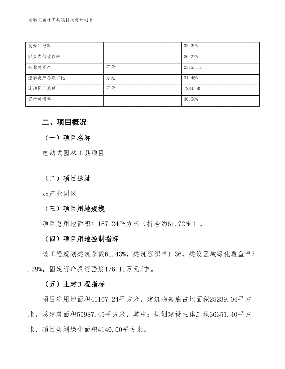 电动式园林工具项目投资计划书（参考模板及重点分析）_第4页