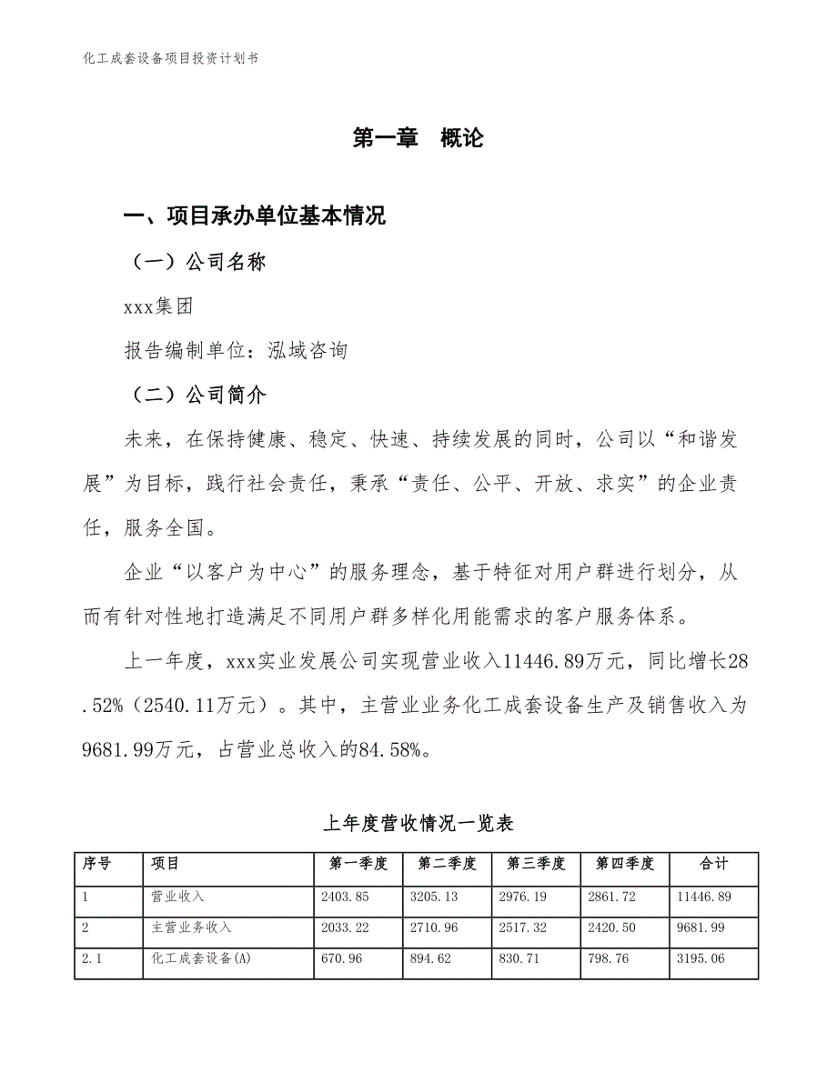 化工成套设备项目投资计划书（参考模板及重点分析）_第2页