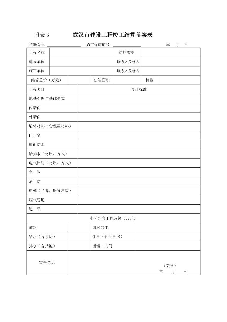 附表1武汉市建设工程价款结算支付证明表_第3页