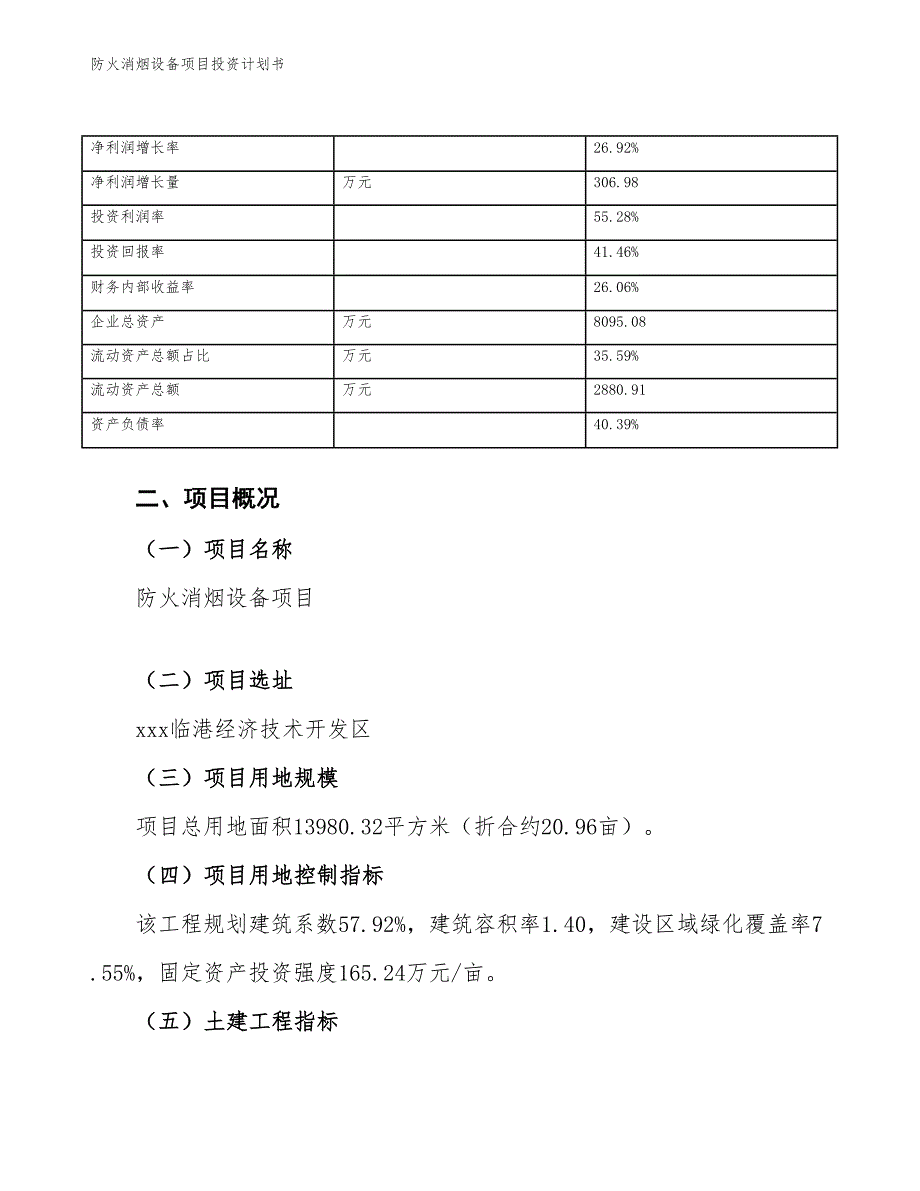 防火消烟设备项目投资计划书（参考模板及重点分析）_第4页