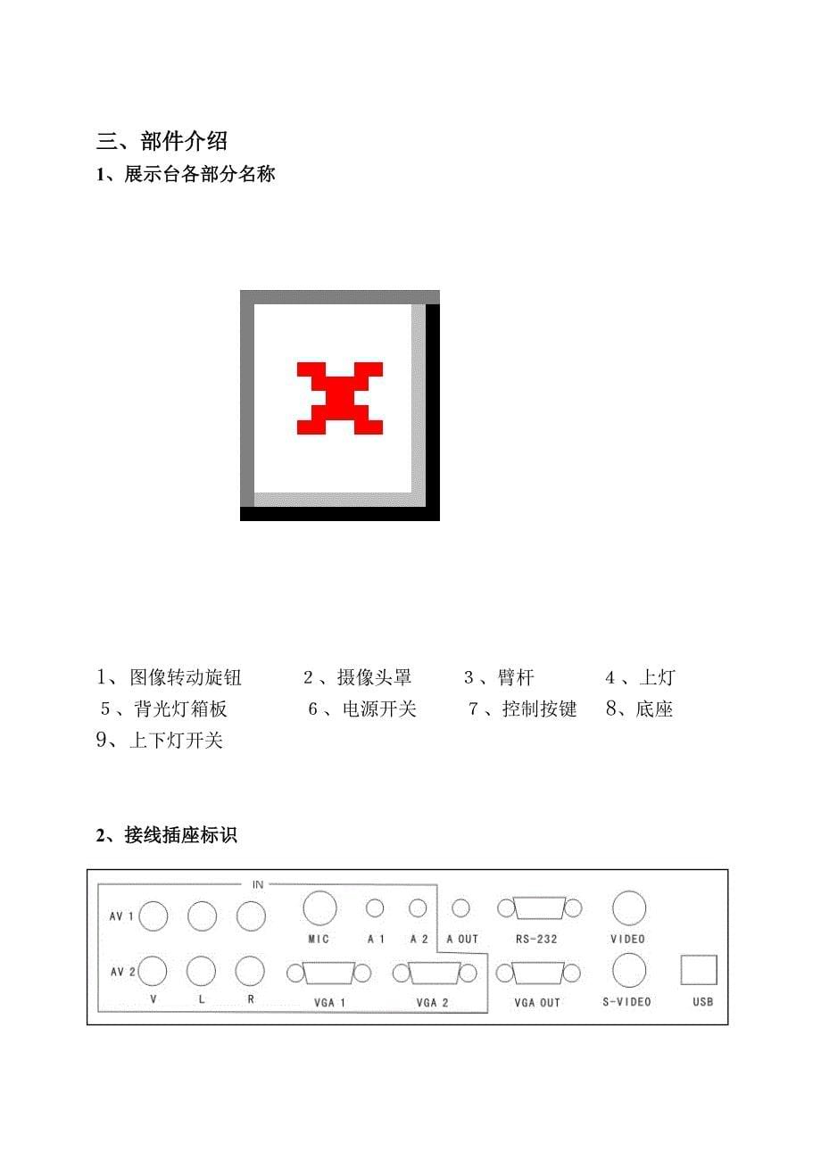 ⅱ型数码实物展示台产品使用说明书_第5页