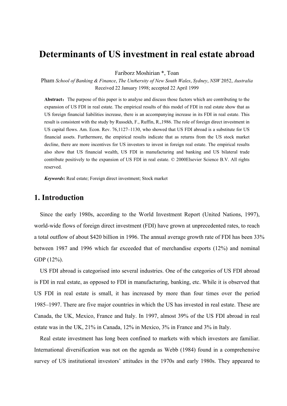 我们决定投资国外房地产外文翻译_第1页