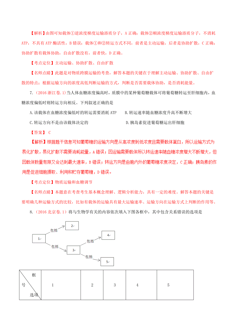 专题03物质进出细胞的方式_第4页