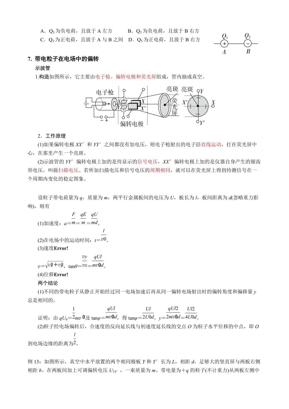 高中物理静电场解题方法总结_第5页