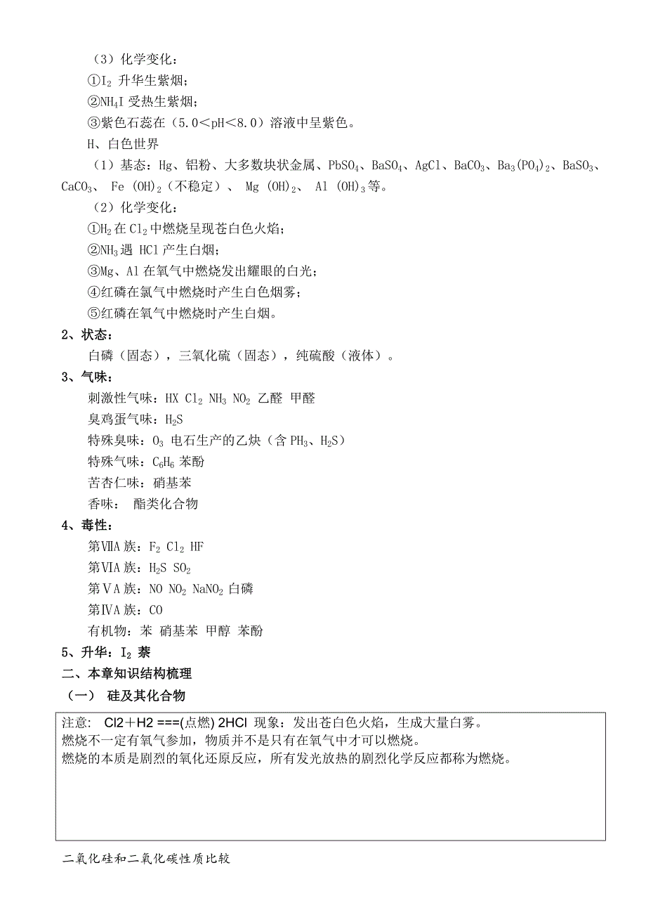 高中化学必修一-非金属及其化合物知识点归纳精华版_第2页