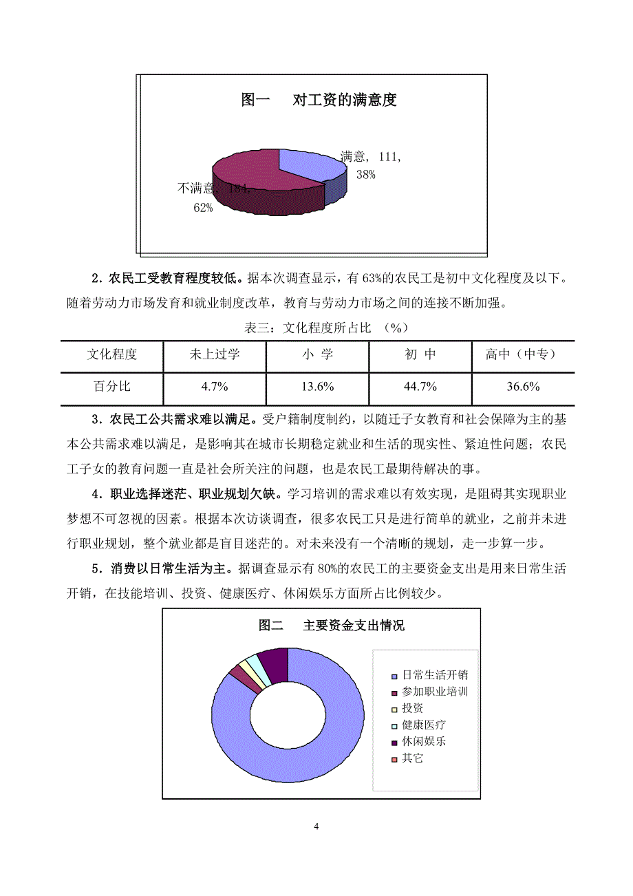 社会转型时期农民工城市融入现状的调查与研究资料_第4页