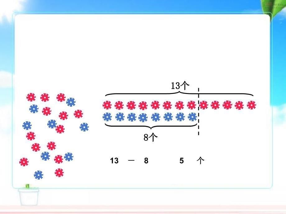 一年级数学下求两数相差多少的实际问题课件_第5页