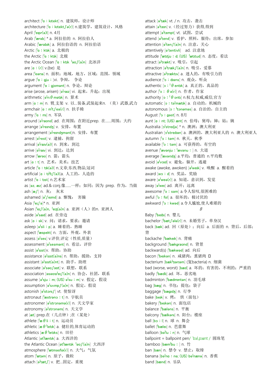 新课标高中英语词汇3500词版带音标+英语词组与习惯用语_第3页