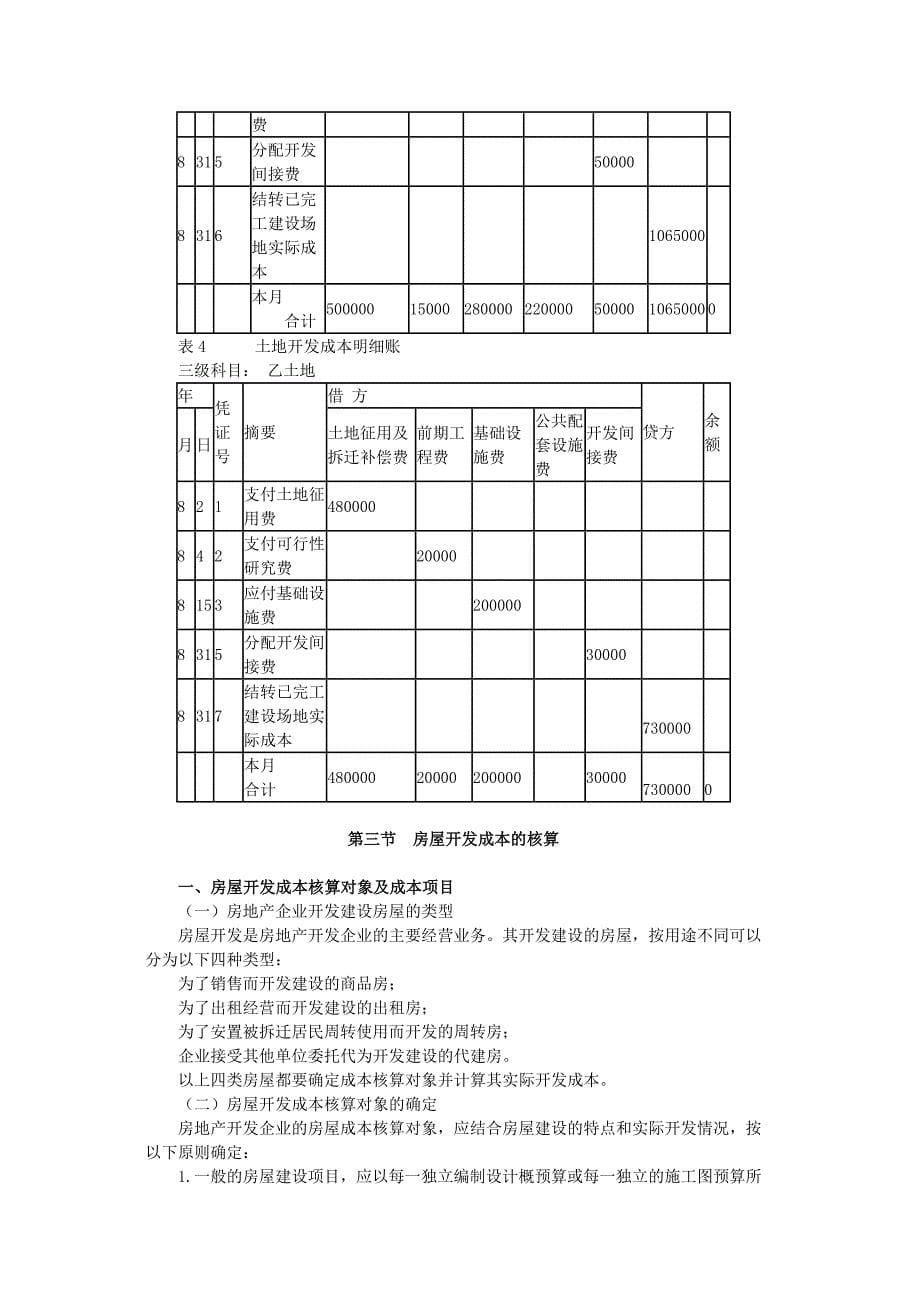 房地产开发企业开发成本及期间费用核算_第5页