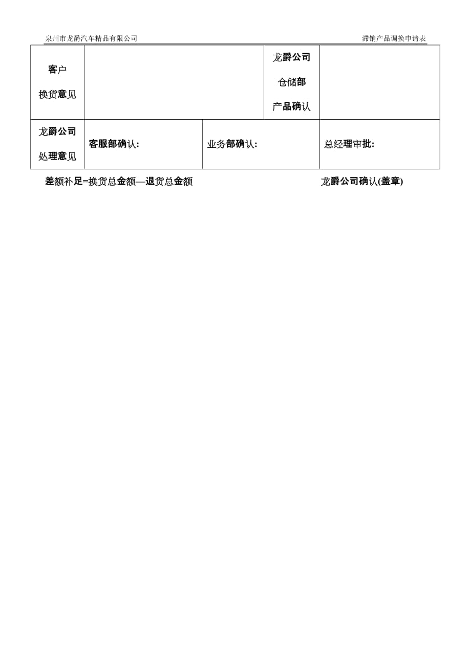 产品调换申请表88_第2页