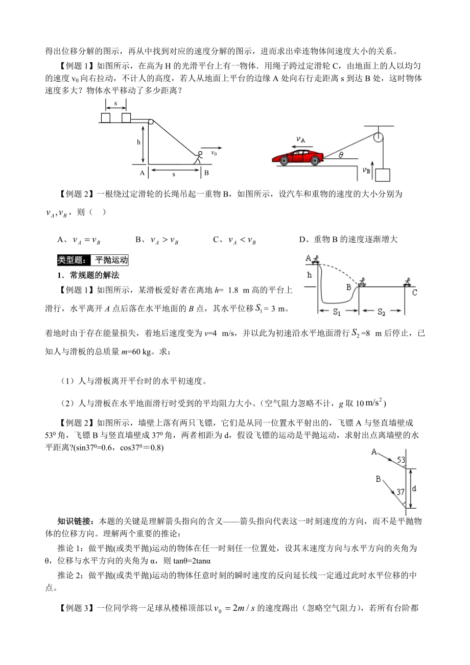 高中物理复习曲线运动知识点总结_第4页