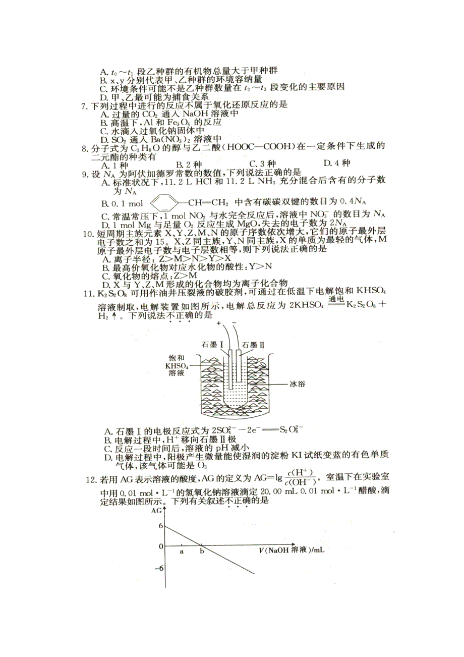 全国100所名校高考模拟示范卷理科综合卷一_第2页