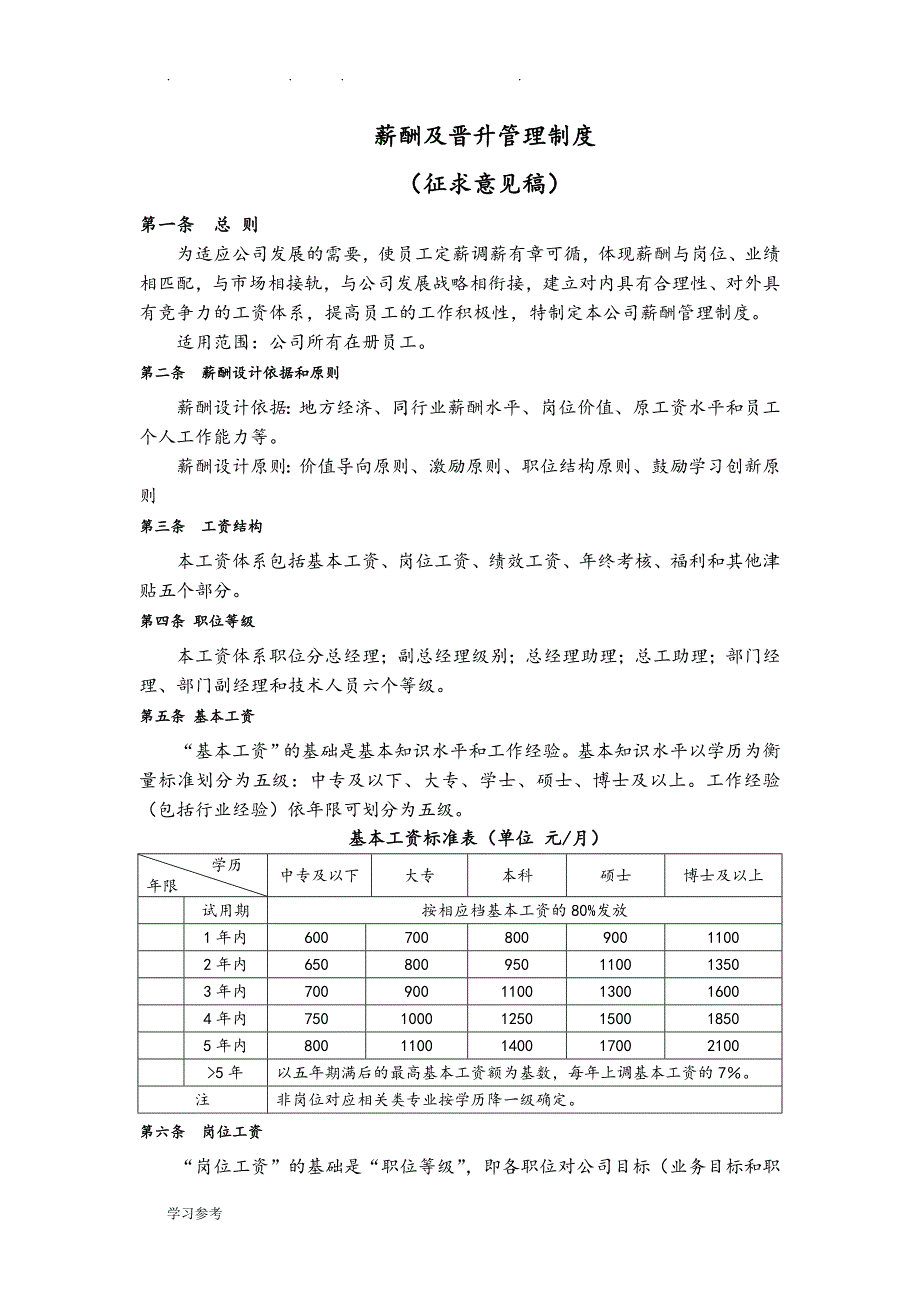 薪酬与晋升管理制度汇编_第1页