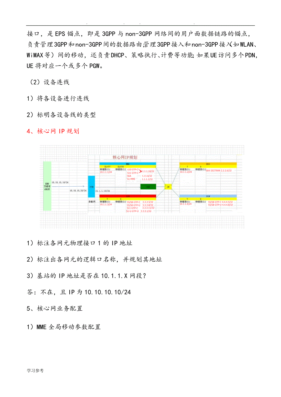 LTE全网建设实训报告_第3页