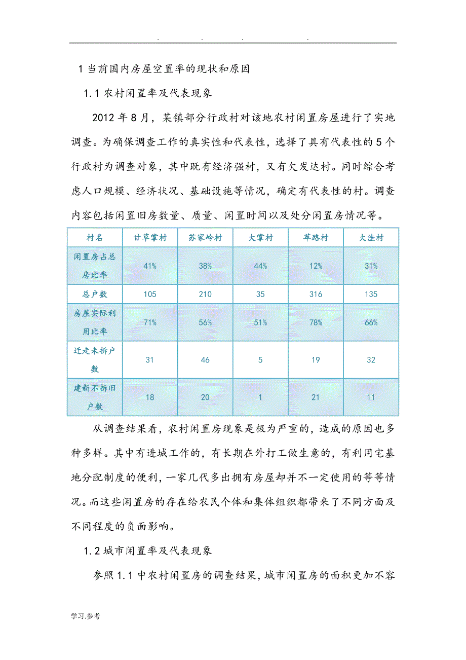 关于闲置房问题的探析与建议_第2页