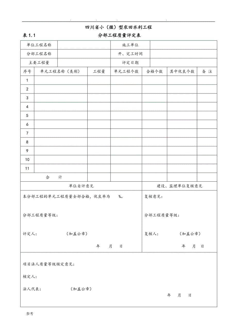 小(微)型农田水利工程施工质量检验与评定规程完整_第1页