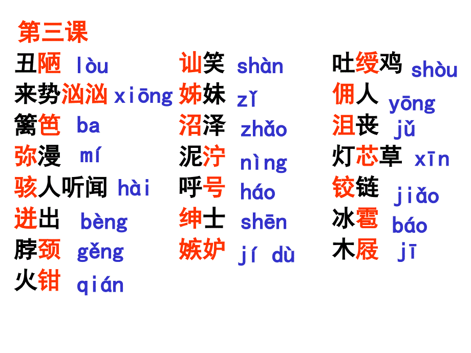 人教版七下语文字音字形基础考点汇编_第4页