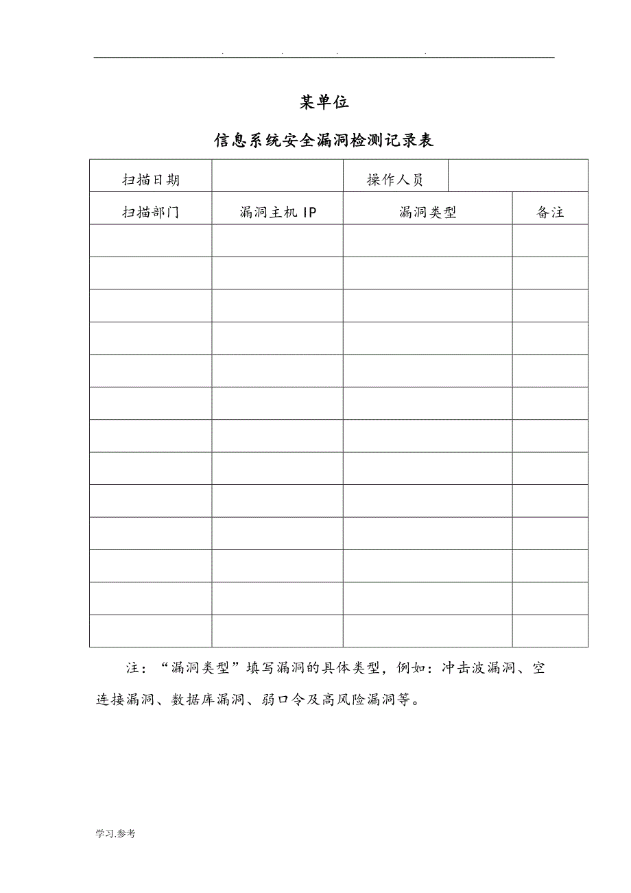 信息系统监督检查制度与巡检记录表格模板_第3页