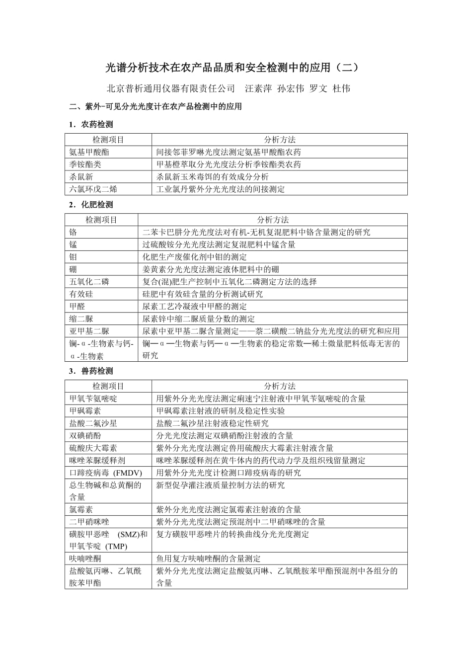 光谱分析技术在农产品品质与安全检测中的应用（二）_第1页