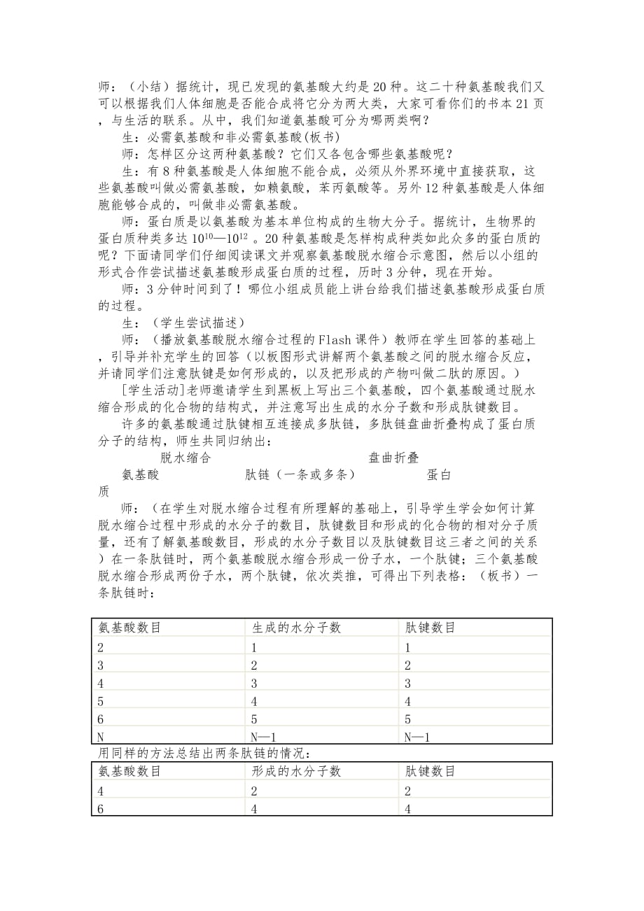 生命活动的主要承担者-----蛋白质教学设计广州市一等奖_第4页