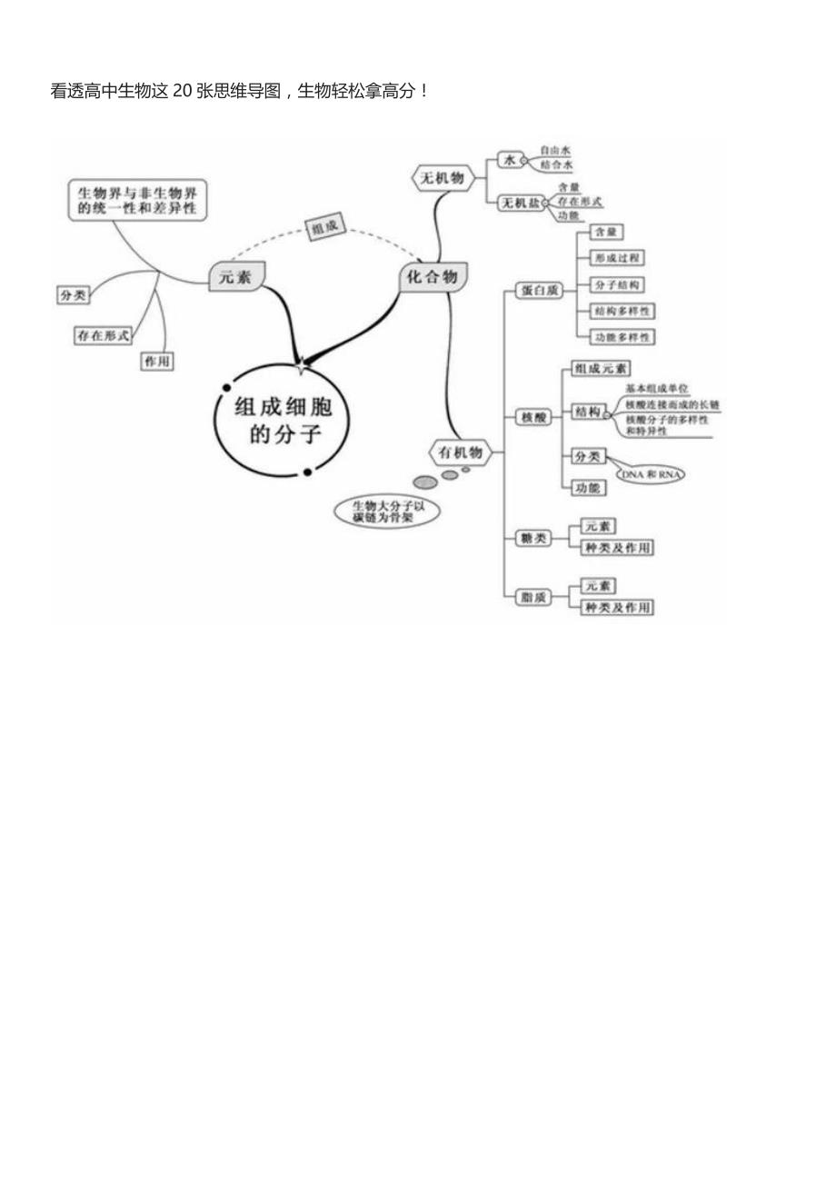 看透高中生物这思维导图_第1页