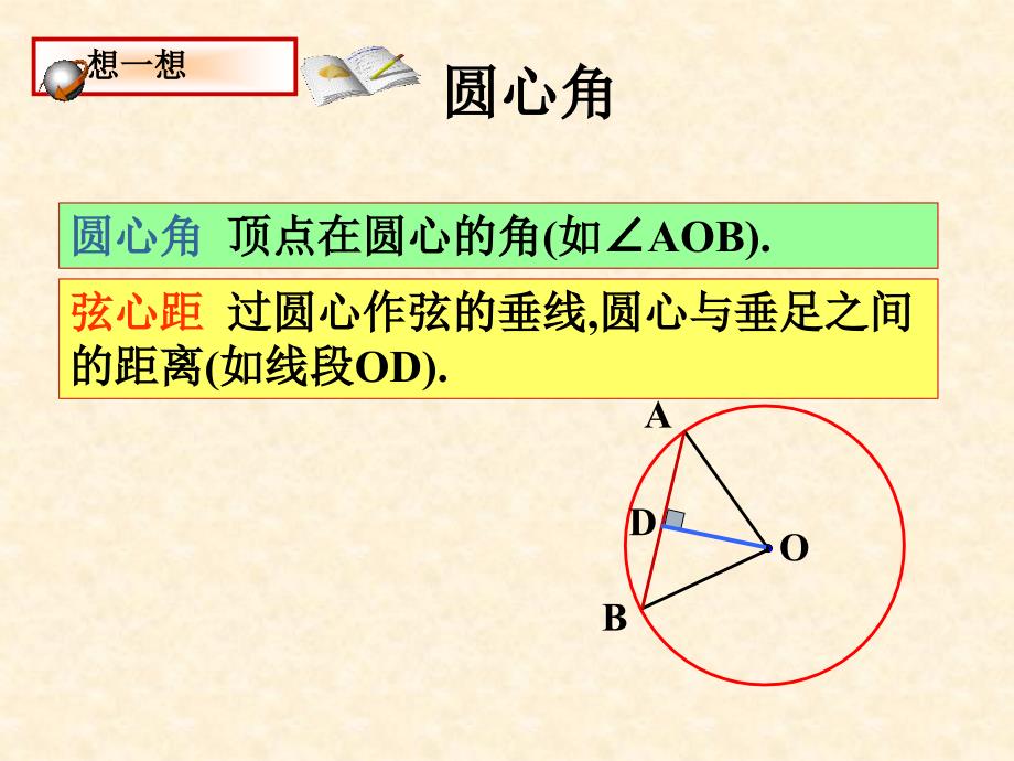 圆心角、弧、弦、弦心距之间的关系.ppt_第4页