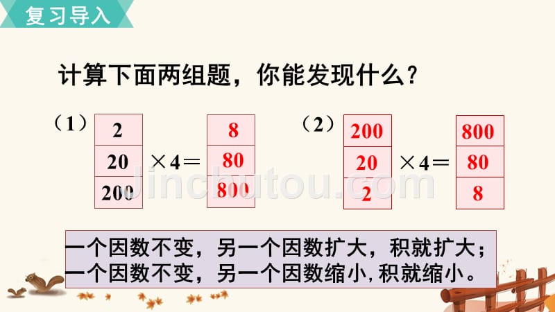 人教版小学数学四年级上册《第六单元 除数是两位数的除法：第7课时商的变化规律（1）》教学课件PPT_第2页