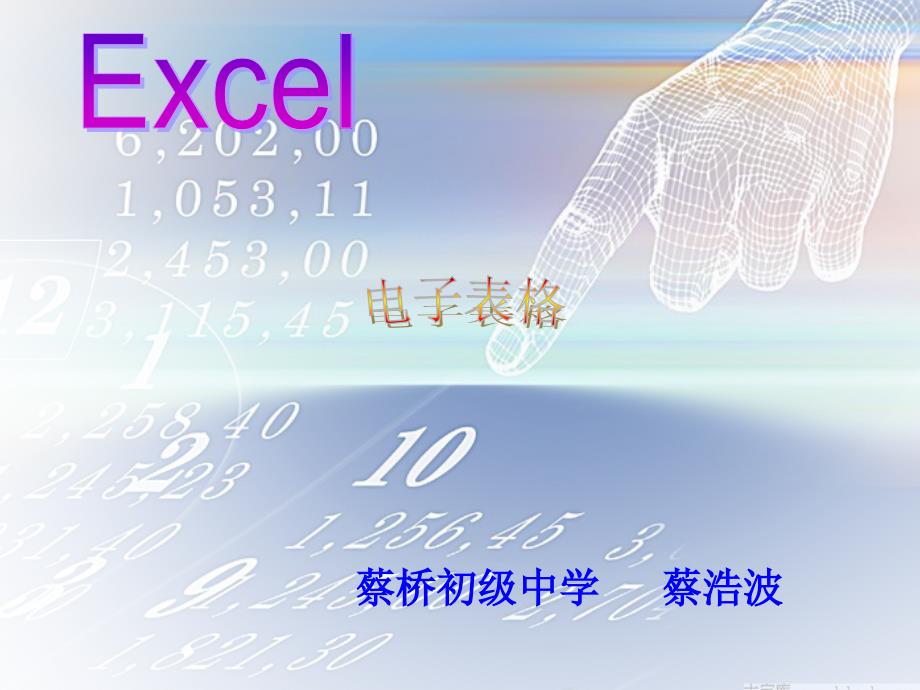 《初识excel》ppt课件蔡浩波_第1页