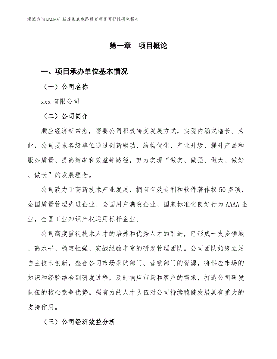 新建集成电路投资项目可行性研究报告_第3页