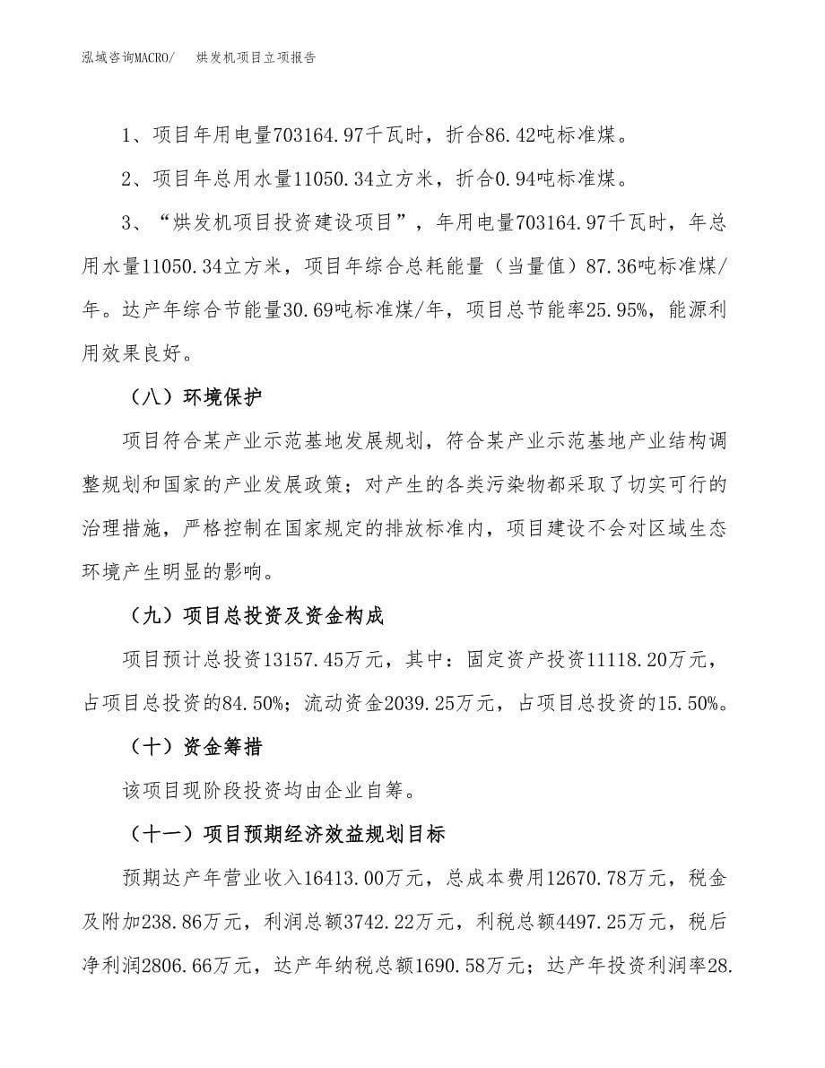 烘发机项目立项报告(参考模板及重点内容).docx_第5页