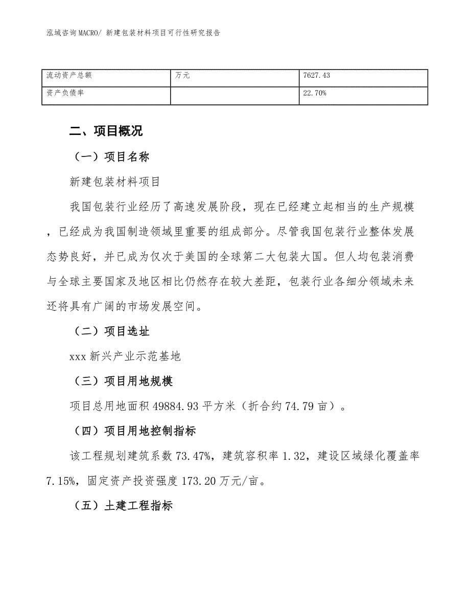 新建包装材料项目可行性研究报告_第5页