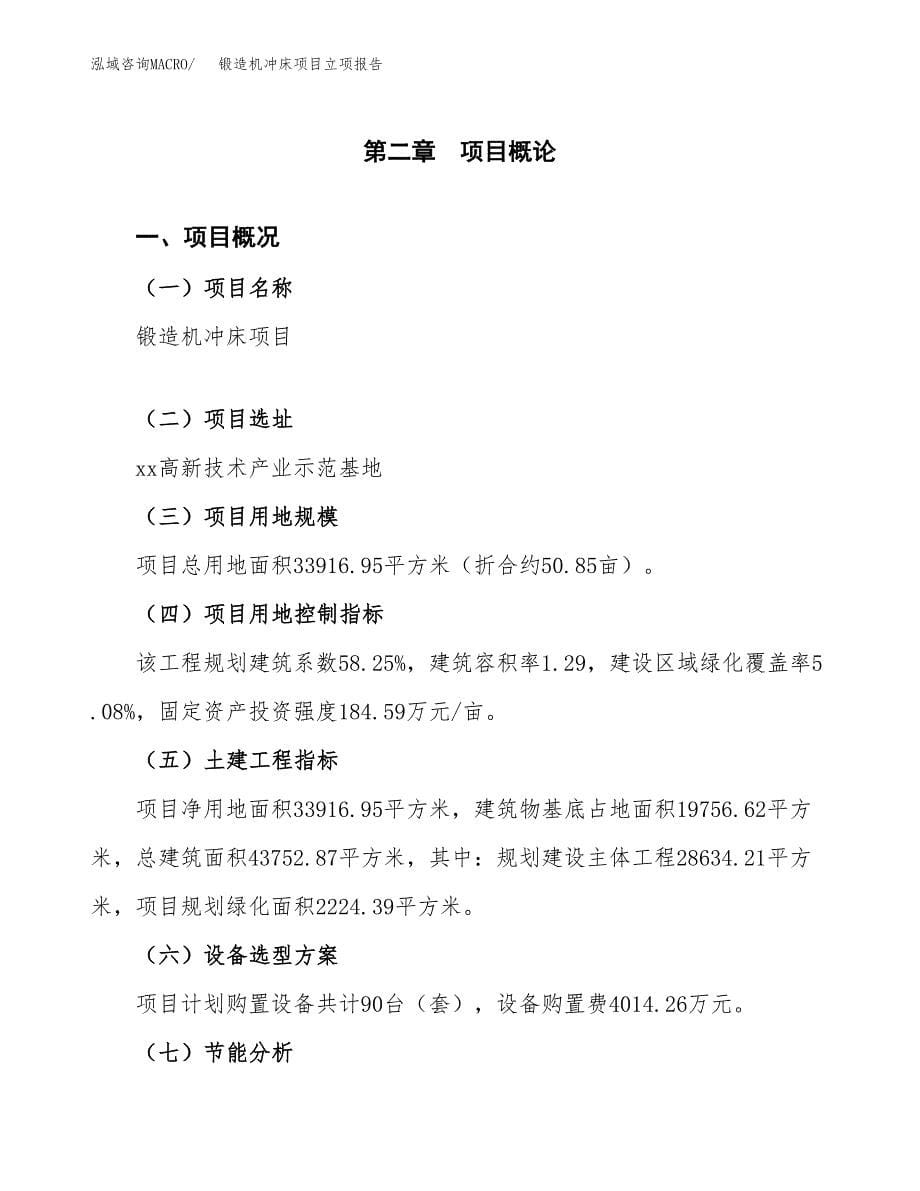 锻造机冲床项目立项报告(参考模板及重点内容).docx_第5页