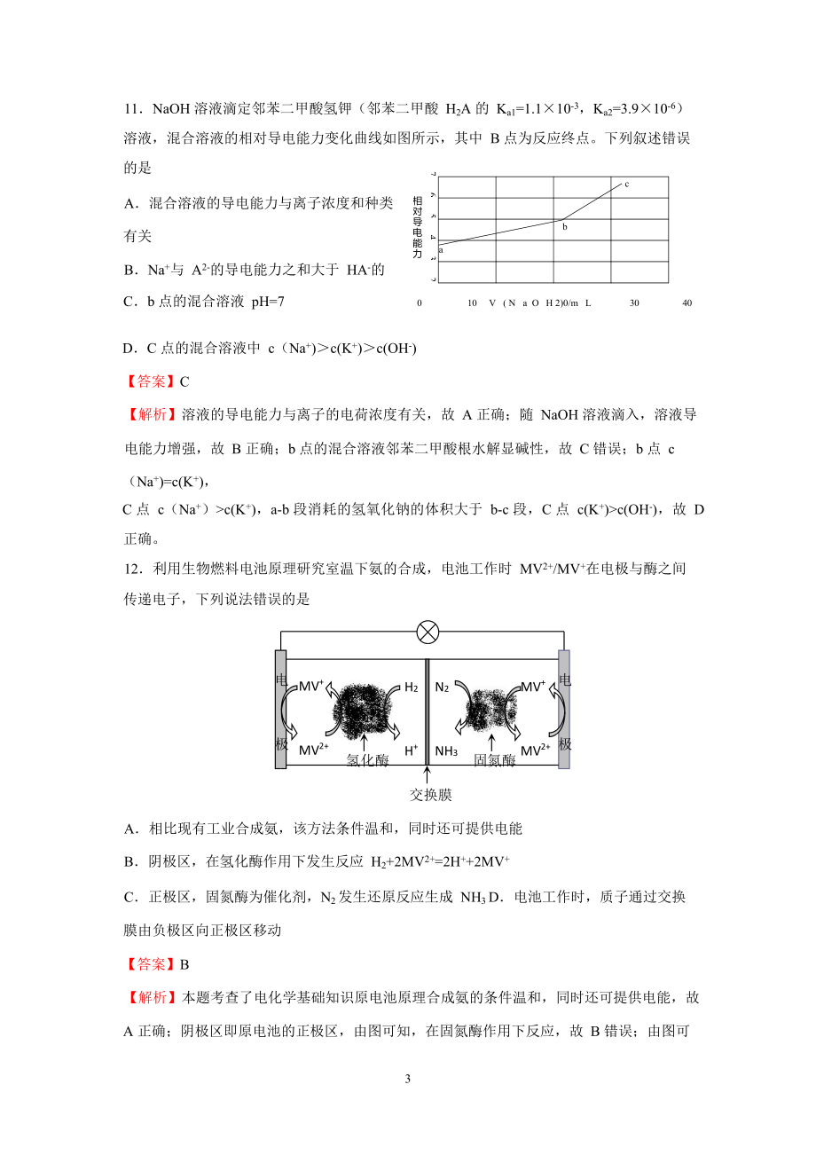 2019年高考化学试题及解析汇总全集_第4页