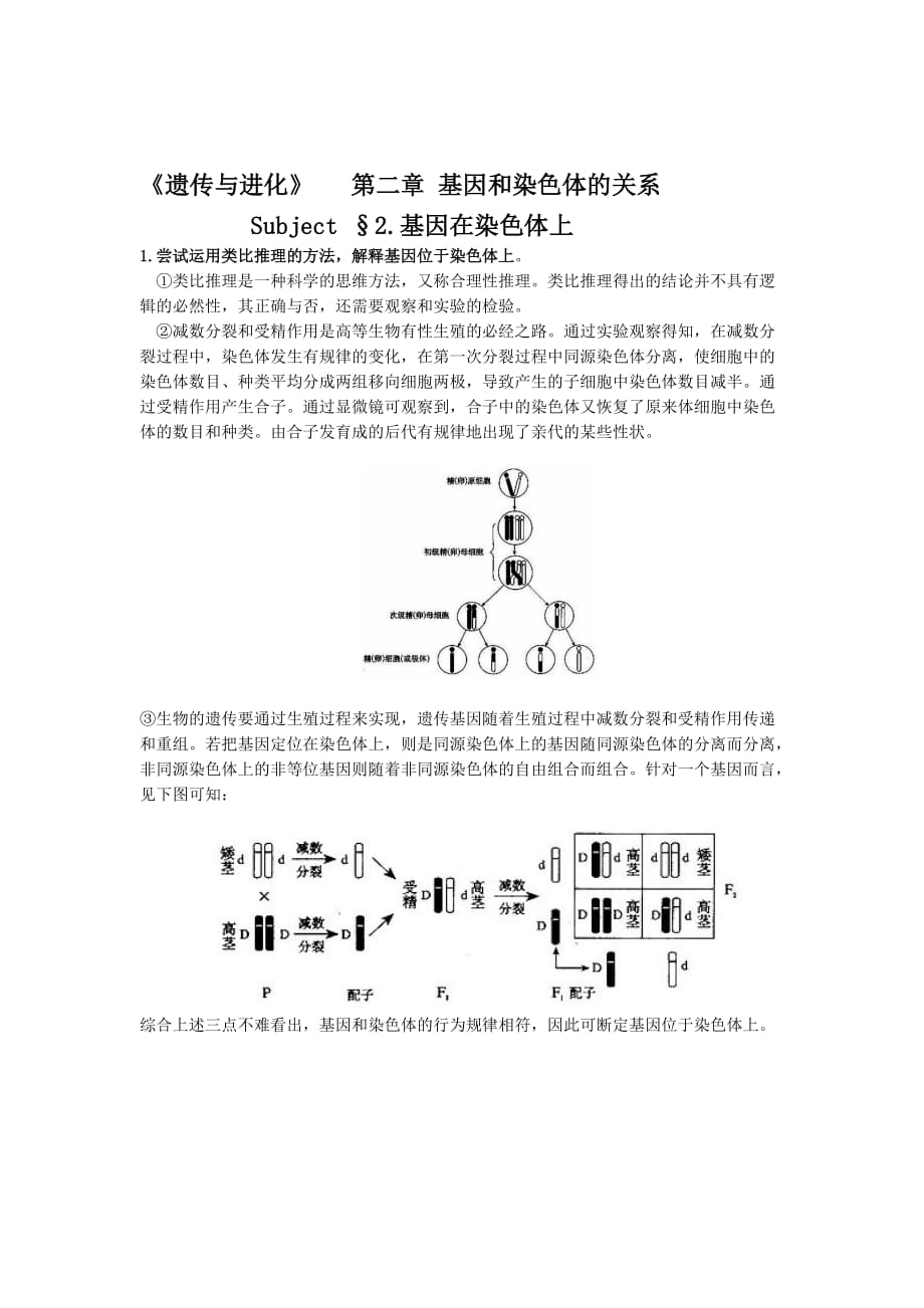 基因在染色体上伴性遗传1复习教案_第2页