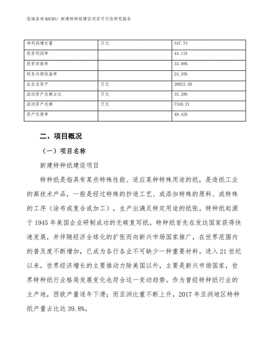 新建特种纸建设项目可行性研究报告.docx_第5页