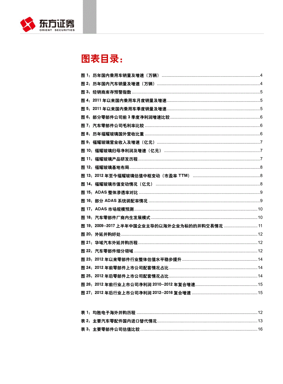 汽车零部件系列报告之二：整体估值中枢下移有限配置优势公司_第3页