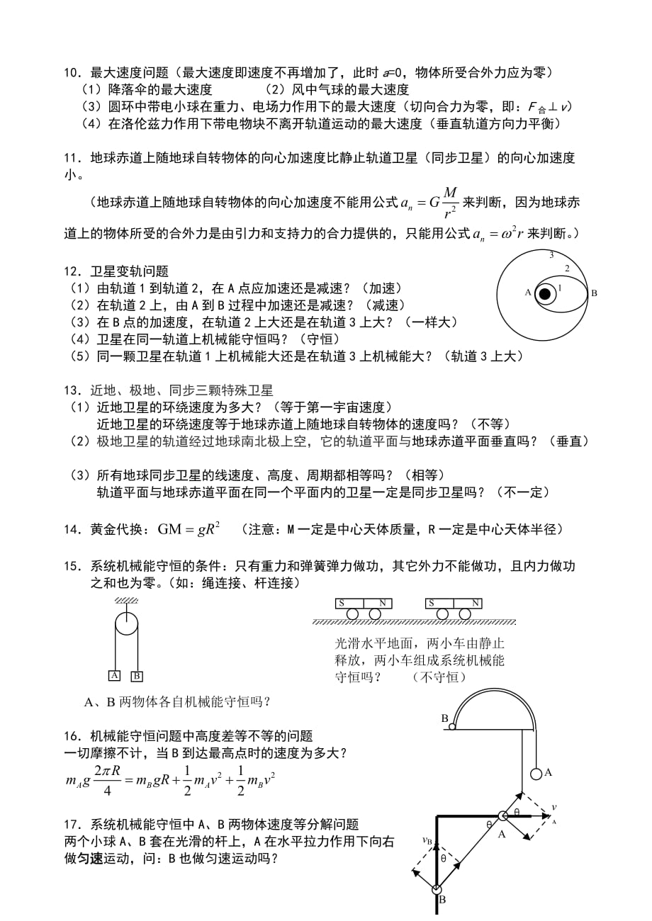 2017高考物理考前指导二：易错点总结_第2页