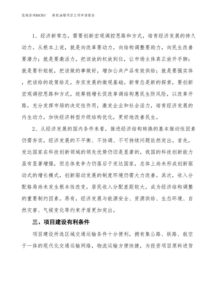 高枝油锯项目立项申请报告（总投资17000万元）.docx_第3页