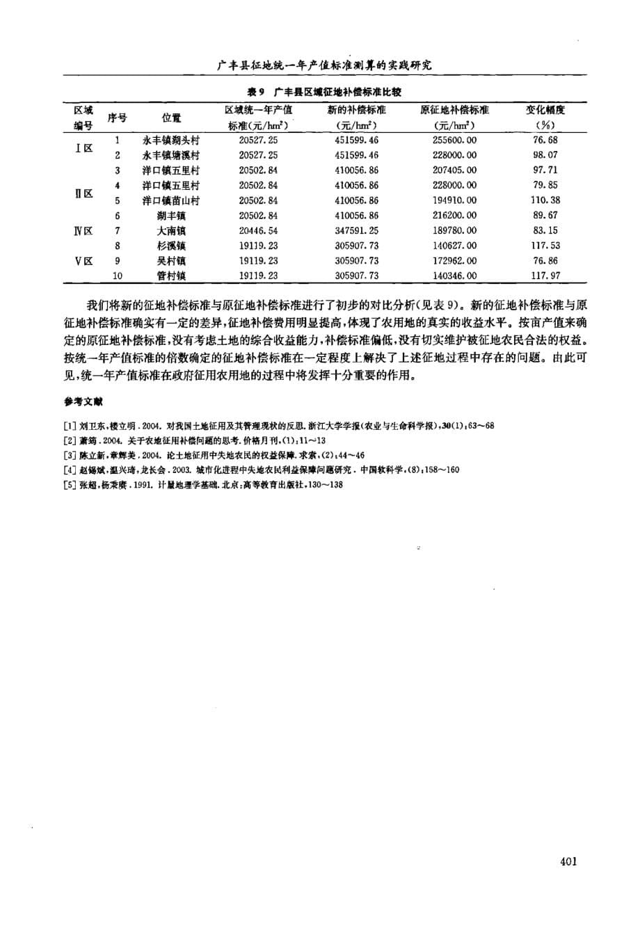 广丰县征地统一年产值标准测算的实践研究_第5页