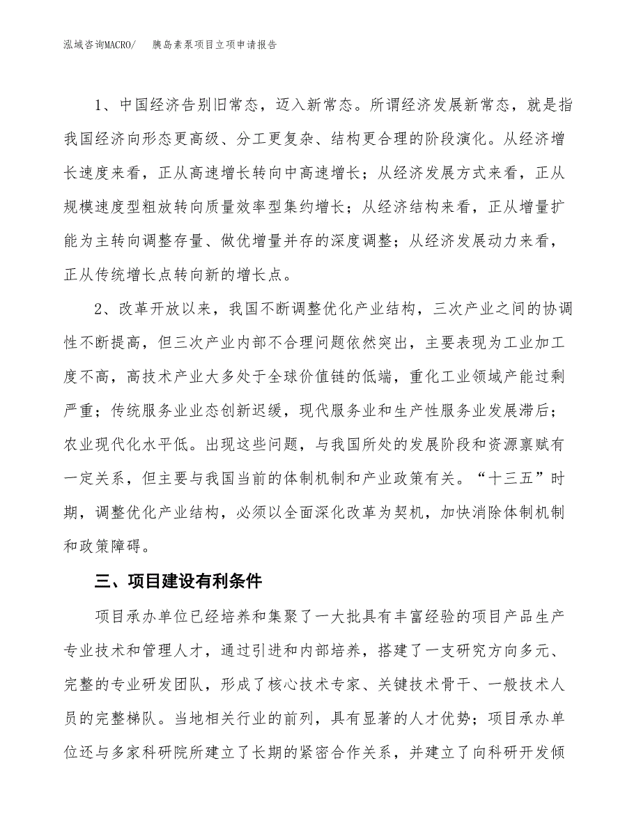 胰岛素泵项目立项申请报告（总投资3000万元）.docx_第3页