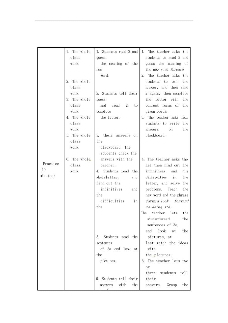 仁爱初中英语八下《Unit 6Topic 1 I have some exciting news to tell you.》word教案C (1)_第5页