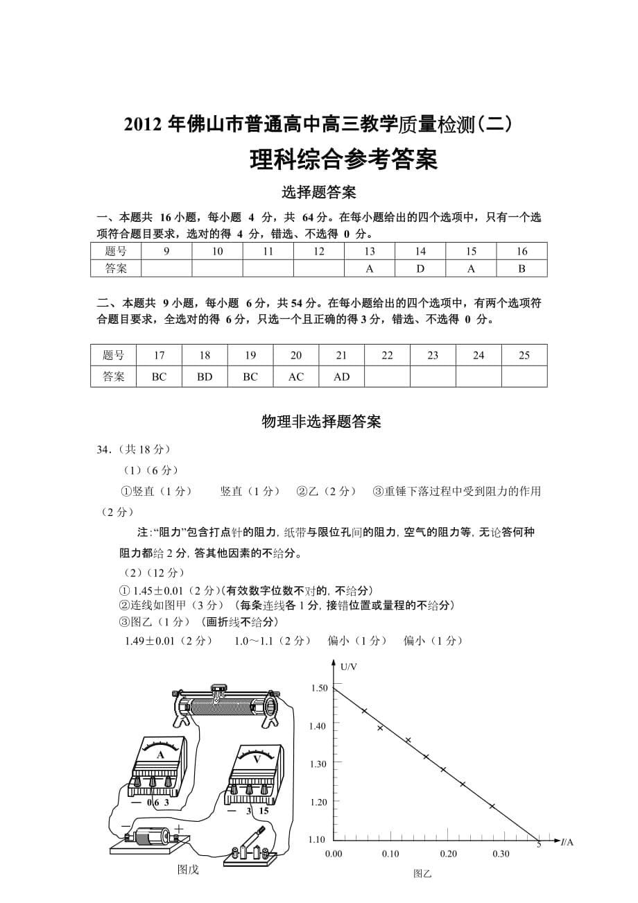 2012佛山二模物理资料_第5页