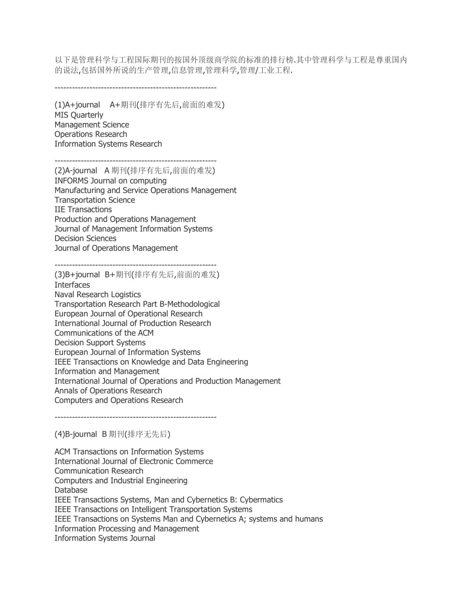 管理科学与工程国际学术期刊排行榜_第1页