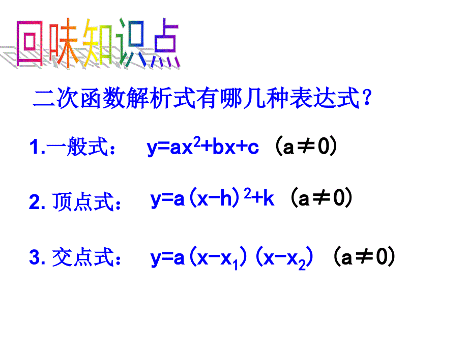 讲课用2214待定系数法求二次函数的解析式公开课_第3页